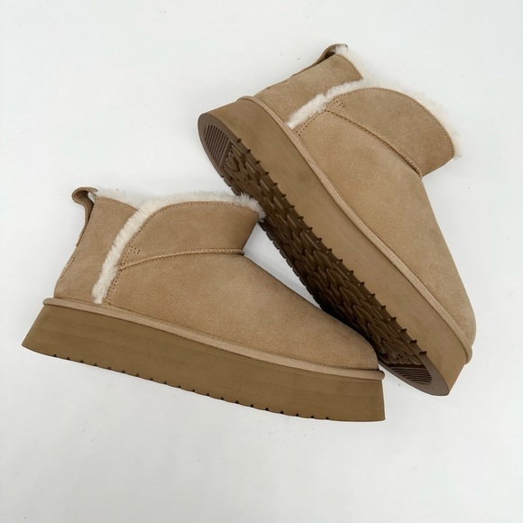 Koolaburra Tan Women's Winter Boots - Picture 2 of 6